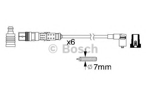 Set fise bujii VW TRANSPORTER IV bus (70XB, 70XC, 7DB, 7DW, 7DK) (1990 - 2003) BOSCH 0 986 356 347