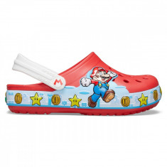 Saboți Crocs Fun Lab Super Mario Lights Clog Rosu - Flame