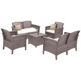 Cumpara ieftin Set de mobilier de grădină Venus Big cu 6 locuri, culoare cappuccino