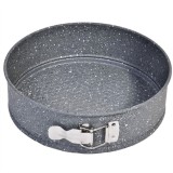 Tava metalica rotunda Pufo Cook pentru copt prajituri, cu baza detasabila- ideala pentru torturi si deserturi perfecte