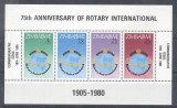 Zimbabwe 1980 Rotary, perf. sheet, MNH AA.100, Nestampilat