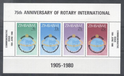 Zimbabwe 1980 Rotary, perf. sheet, MNH AA.100 foto