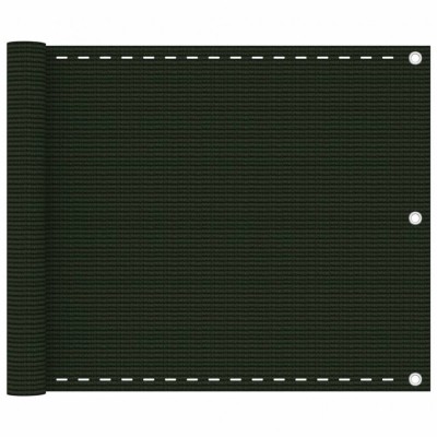vidaXL Paravan de balcon, verde &amp;icirc;nchis, 75x500 cm, HDPE foto