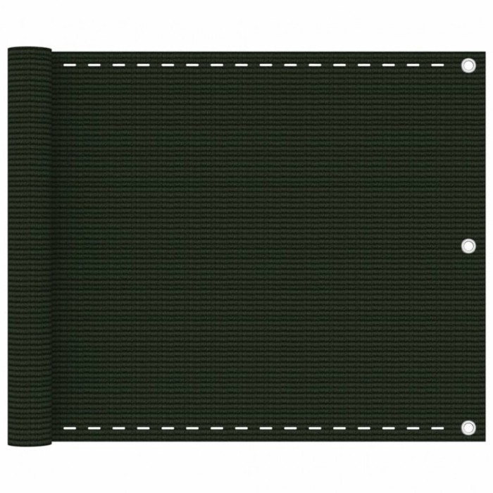 vidaXL Paravan de balcon, verde &icirc;nchis, 75x500 cm, HDPE