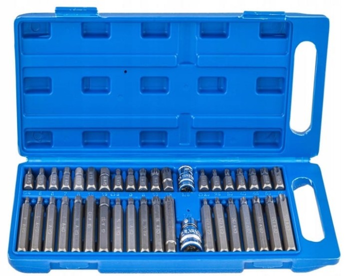 Trusa Set bit torx hex spline 40 piese scurte, lungi (VRF08070)