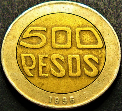 Moneda bimetalica 500 PESOS - COLUMBIA, anul 1996 * cod 1746 B foto