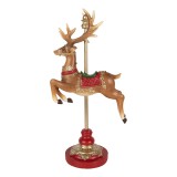Figurina Craciun Ren polirasina multicolora 18x10x35 cm