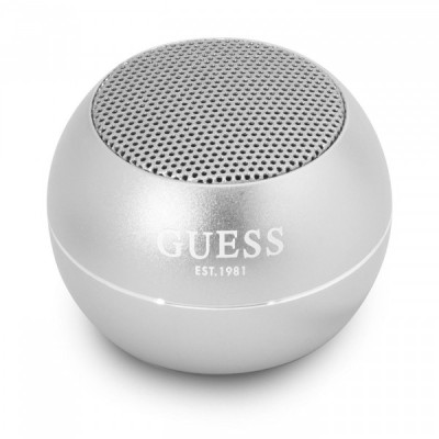 Boxa Portabila Bluetooth Guess, 3W, Argintie foto