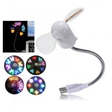 Ventilator prin USB cu brat flexibil si diverse mesaje luminoase, Oem