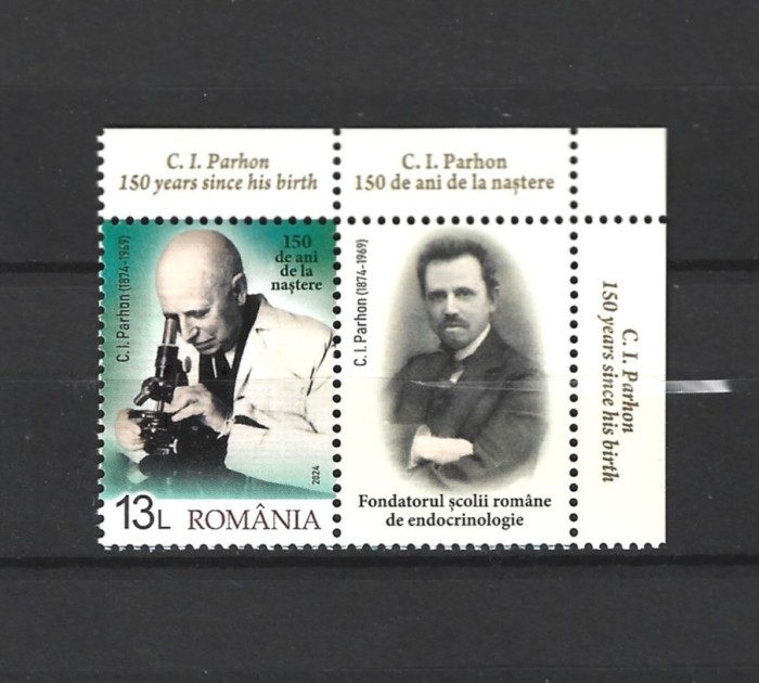 ROMANIA 2024 - C.I.PARHON, 150 ANI DE LA NASTERE, VINIETA, MNH - LP 2490