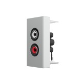 Cumpara ieftin Priza audio Livolo gri pentru montaj &icirc;n perete si ascunderea cablurilor