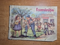 revista pentru copii - luminita - aprilie 1961 - poezii , cantece,jocuri ,benzi desenate,divertisment