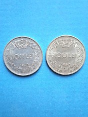 Lot 2 Monede Rom&acirc;nia 100 lei 1943,1944