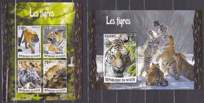 DB1 Fauna Niger Tigri MS + SS MNH