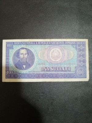 Bancnota UNA SUTA LEI - 100 Lei - 1966 foto