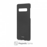 Husa Vetter pentru Samsung Galaxy S10, Clip-On Ultra Slim, Made from Aramid Fiber, Kevlar, Magnetic Negru