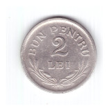 Moneda Romania 2 lei 1924, circulata, stare buna, curata, Cupru-Nichel