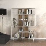 Cumpara ieftin Bibliotecă Rain Alb 120x162x20 cm