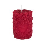 Lumanare decorativa Trandafir rosu Love, 10.5x7.5 cm, ATU-084180, Oem