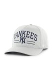 47 brand șapcă de baseball din bumbac MLB New York Yankees culoarea gri, cu imprimeu, B-RSCOE17GWP-GY