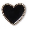 Jibbitz Crocs Black Heart with Gold Outline, Crocs Jibbitz