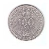 Moneda Africa de Vest 100 francs/franci 1979, stare buna, curata, Europa, Nichel