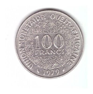 Moneda Africa de Vest 100 francs/franci 1979, stare buna, curata foto