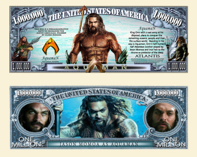 !!! SUA = FANTASY NOTE (TJ6) = FILMUL AQUAMAN CU JASON MOMOA - 2022 - UNC foto