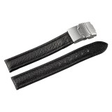 Cumpara ieftin Curea Ceas Piele Naturala Neagra Deployant 16mm - 24mm 816210100116