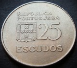 Moneda 25 ESCUDOS - PORTUGALIA, anul 1977 * cod 1577 = luciu de batere, Europa