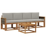 vidaXL Set de canapele de exterior cu pernă 4 pcs 3384967