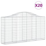 Cumpara ieftin Cosuri gabion arcuite 20 buc, 200x30x100/120 cm fier galvanizat