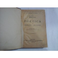 MANUAL DE POETICA GHEORGHE ADAMESCU, MIHAIL DRAGOMIRESCU