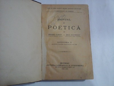 MANUAL DE POETICA GHEORGHE ADAMESCU, MIHAIL DRAGOMIRESCU foto