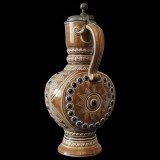 Carafa antica din porțelan emailat, Wilhelmine Historismus KPM Berlin 1849-1870