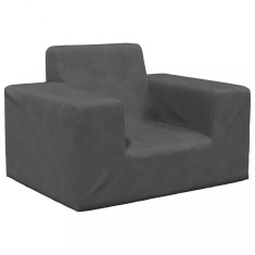 vidaXL Canapea pentru copii, antracit, pluș moale 4104774