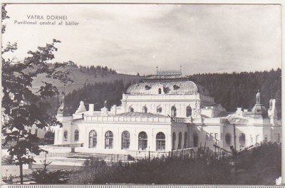 bnk cp Vatra Dornei - Pavilionul central al bailor - circulata foto