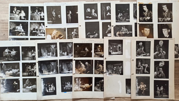 Scene din piesa Euridice, Teatrul National 1966// lot 90 fotografii, Iurie Darie