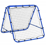 HOMCOM Poartă de Fotbal Pliabilă din PE și Metal, cu Unghi Ajustabil, Ideală pentru Antrenament, 100x95x90cm, Albastru | Aosom Romania