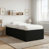 Cumpara ieftin Cadru de pat la sol Stejar Negru 80 x 200 cm Lemn prelucrat