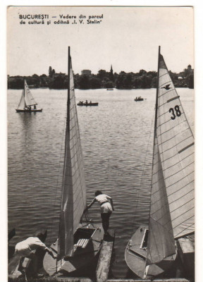 CPIB 19204 CARTE POSTALA - BUCURESTI. VEDERE DIN PARCUL I.V. STALIN. BARCA, 1959 foto