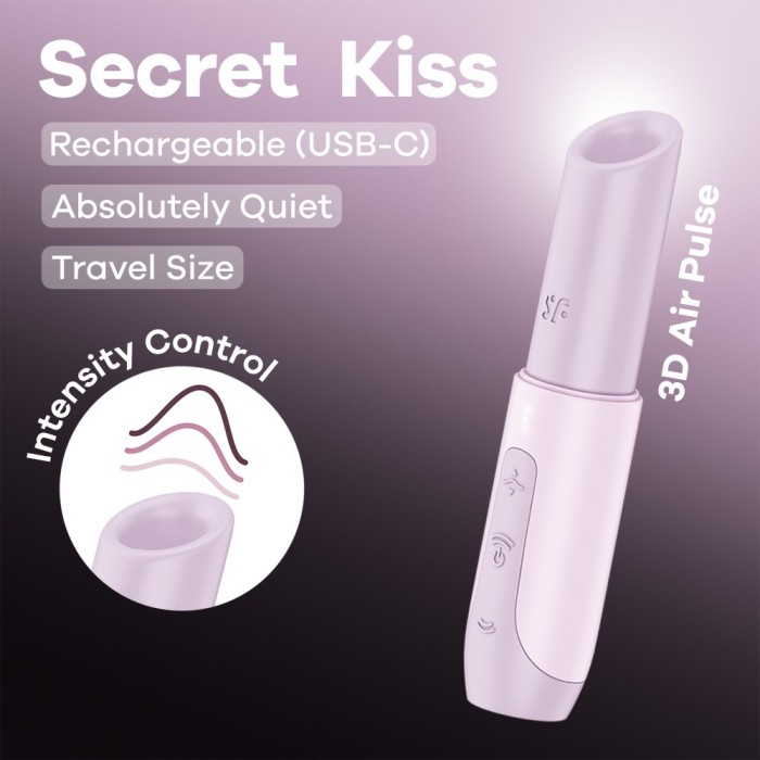 Stimulator Clitoridian Cu Air Pulse Secret Kiss, Roz