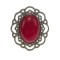 Inel aliaj reglabil floare cu jad mov 18x13 MM