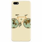 Husa silicon pentru Huawei Y5 Prime 2018, Retro Bicycle Illustration