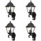 Set 4 lampi exterior cu senzor Blooma Varennes III, putere maxima 1 x 60 W, 19 x 14 x 31 cm