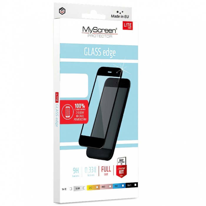 Folie Protectie Ecran MyScreen pentru Samsung Galaxy A41, Sticla securizata, Full Face, Full Glue, MS Lite, Neagra