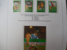 Serie timbre fotbal sport Campionatul Mondial de Foltbal din Italia 1990 foto