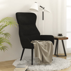 vidaXL Scaun de relaxare, negru, material textil foto