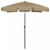 Umbrelă de plajă, gri taupe, 180x120 cm, vidaXL