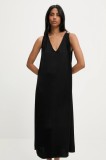 Answear Lab rochie culoarea negru, midi, dreaptă
